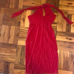 Tight banded red dress